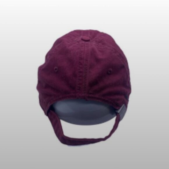 Tommy Hilfiger Hat Cap Strap Back Adult Mens Womens Burgundy Red Cotton Stitched - Picture 5 of 9